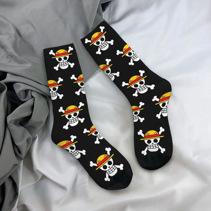 Fashion Men's Socks Harajuku Tony Tony Choppers Sock Luffys Zoros Trafalgar Law Anime Women's Socks Spring Summer Autumn Winter