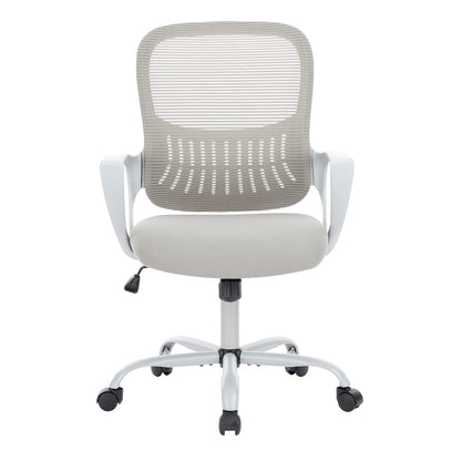 MCQ Fixed Armrest Gaming Office Chair Ergonomic Adjustable Height and 360° Rotating Roller omfortable Lumbar Support For Office