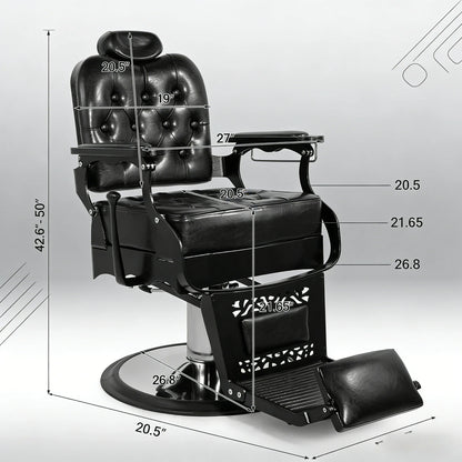 Artist Hand Barber Chair, Hair Salon Chair, Heavy Duty Barber Chair for Barbershop, Tattoo Massage, Beauty Spa,Customized