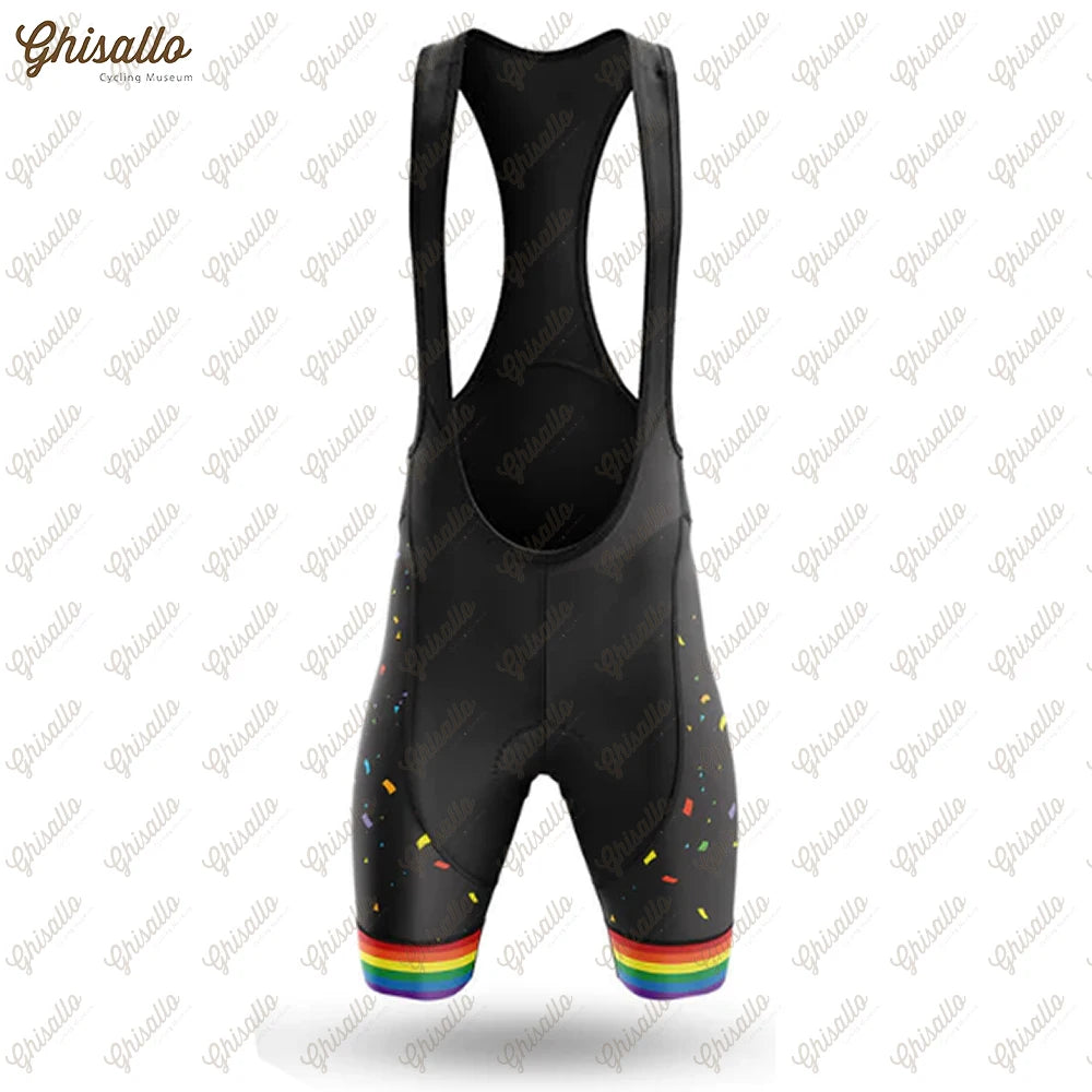 Team Ride with Pride Cycling Jersey Set, Road Bike Equipment, Men's Cycling Shirt, Quick Dry Bicycle Clothes, New