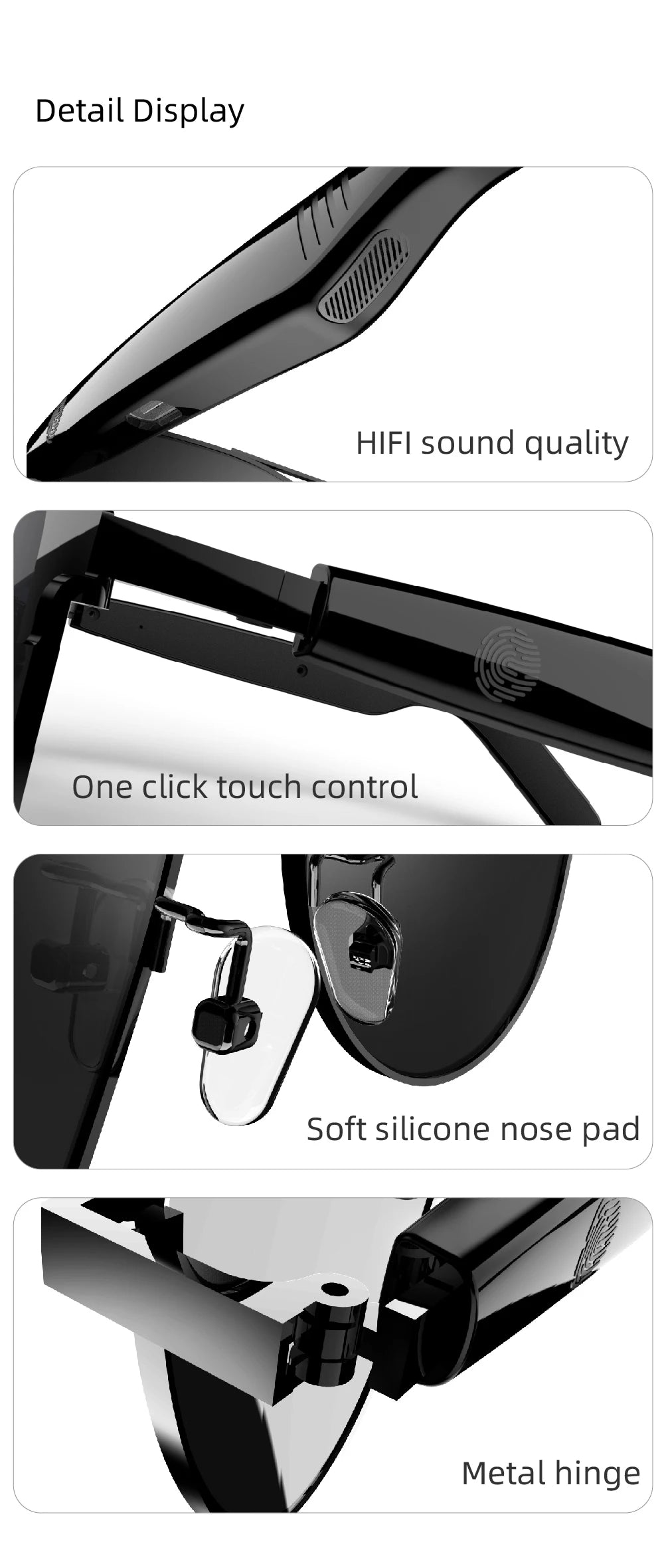 SG11 PRO Sunglasses Smart Wireless Bluetooth Glasses for Fashion Anti-Blue Light Glasses with Music Playback And Phone Answering