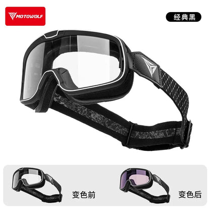 Motowolf Motocross Goggles Photochromic Windproof UV Protection Riding Glasses Men Women Outdoor Motorcycle Dustproof Eyewear