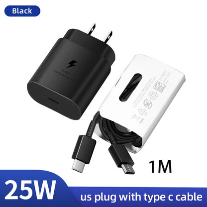 SAMSUNG 25W Charger 45W Adapter PD Type C Super Fast Charging Samsung Galaxy S26 S25 S24 S23 S22 Ultra A54 A34 Power Chargeur EU