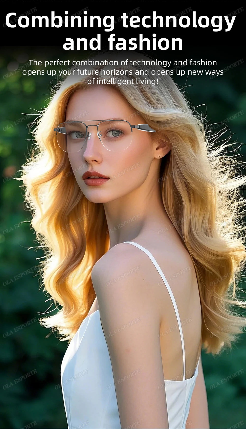 New UV400 Smart Glasses Men Women Listen Music Game Voice Assistant Wireless 5.4 Call Waterproof Anti-blue light SmartSunglasses