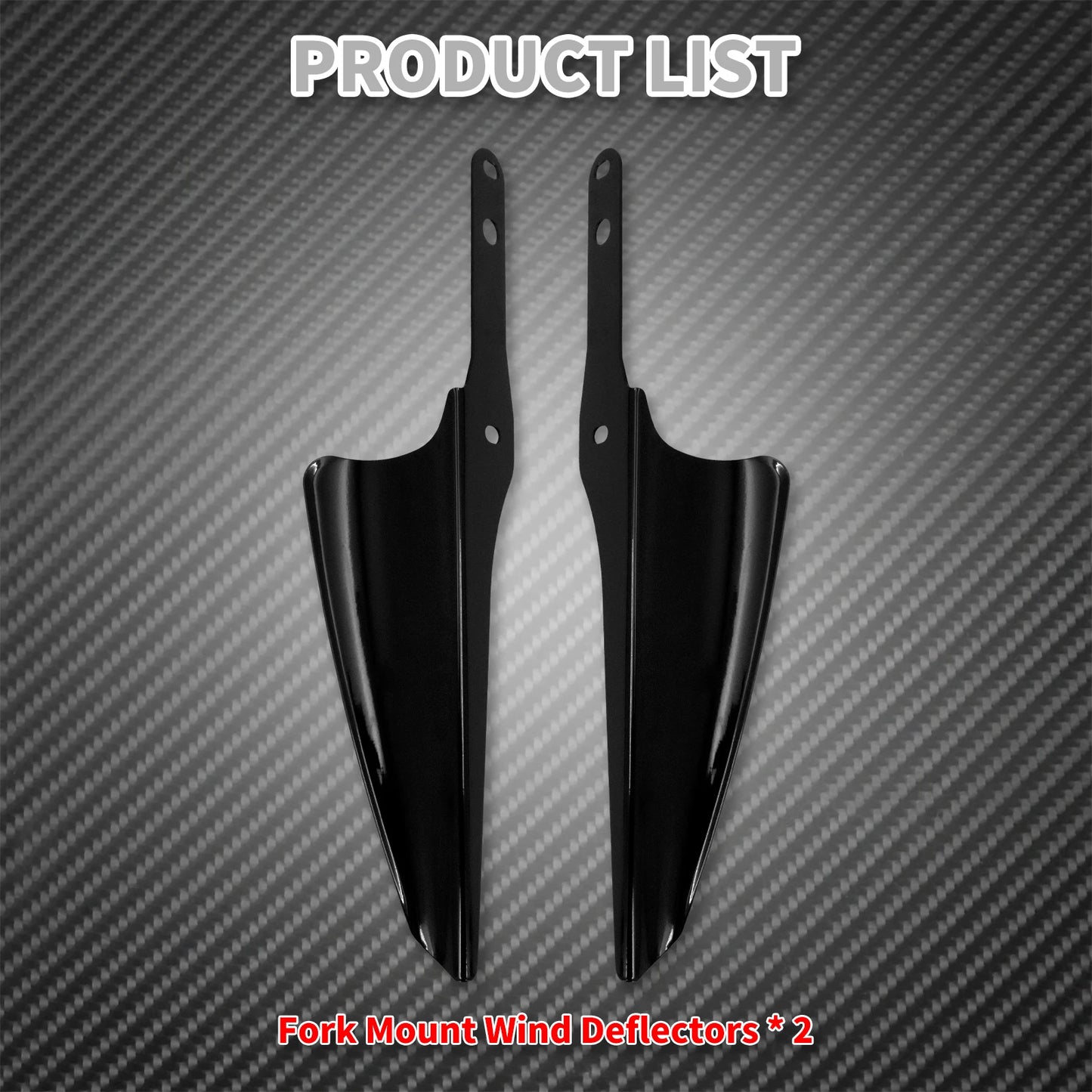 Motorcycle Front Fork Windscreen Deflectors Wind Mount Fairing For Harley Touring Electra Glide FLTX FLHXS Road King FLHR 95-22