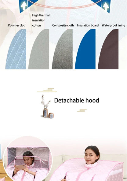 Home Far Infrared Single Sauna Rooms Washable Sweat Steaming Bucket Steam Shower Household Body Spa Sauna Bag Fumigation Machine
