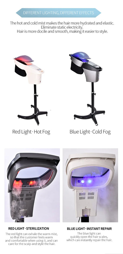 Big Micromist Professional Ultrasonic Micro Mist Ozone Hair Salon Steamer With Stand&Hair SPA Standing O3 Hair Steamer