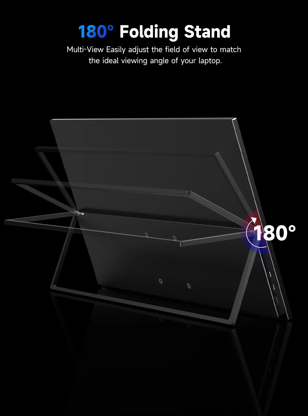 EVICIV 22" 2K Portable Monitor 2560*1440P 100%DCI-P3 QLED External Screen For Loptop Phone With HDMI Computer Display Extension
