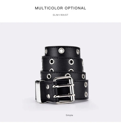 Fashion Alloy Women Belts Chain Luxury for Genuine Leather New Style Pin Buckle Jeans Decorative Ladies Retro Decorative Punk