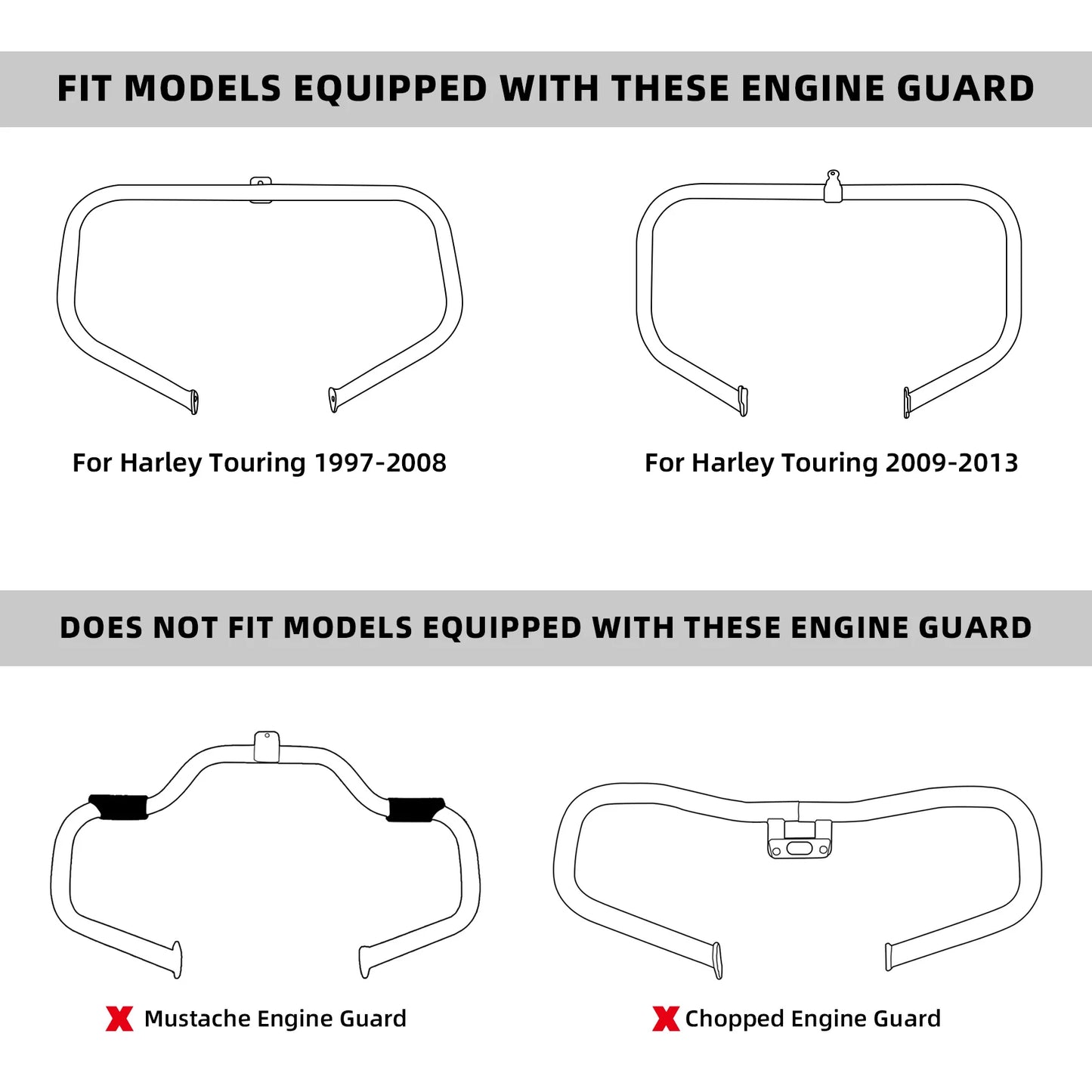 Motorcycle Lower Vented Leg Fairings For Harley Touring Road King Street Electra Glide 83-13 FLHR FLHT FLT FLHX FLHTCU FLHRC