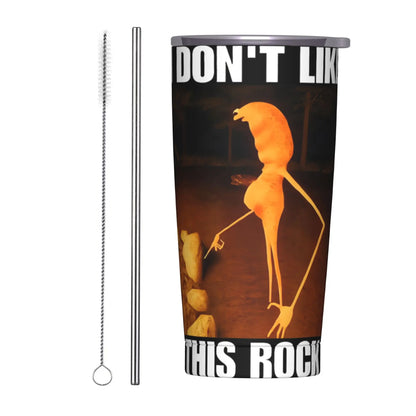 Marcus The Worm Christmas Meme  Tumbler With Straw  Stainless Steel Travel Mugs Double Wall Vacuum Insulated