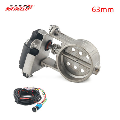 Stainless Steel Electric Exhaust Control Valve Electric Valve Unit button Control 51/60/63/70/76MM Control Valv