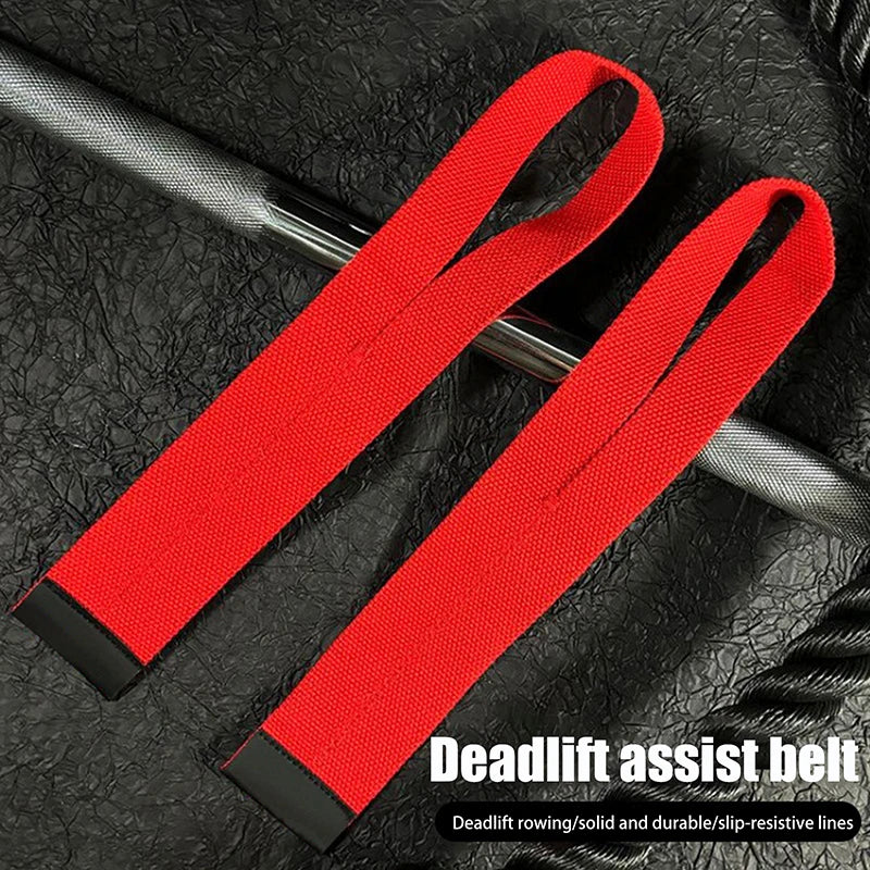 1Pair Gym Lifting Straps Weight Lifting Wrist Weight Belt Body Building Gloves For Women Men Fitness Crossfit Barbells Power