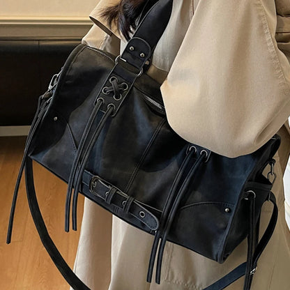 Nylon Women's Commuter Tote Bag Minimalist Large-capacity Tote Bag Ladies Multi-layer Waterproof Computer Shoulder Nylon Handbag