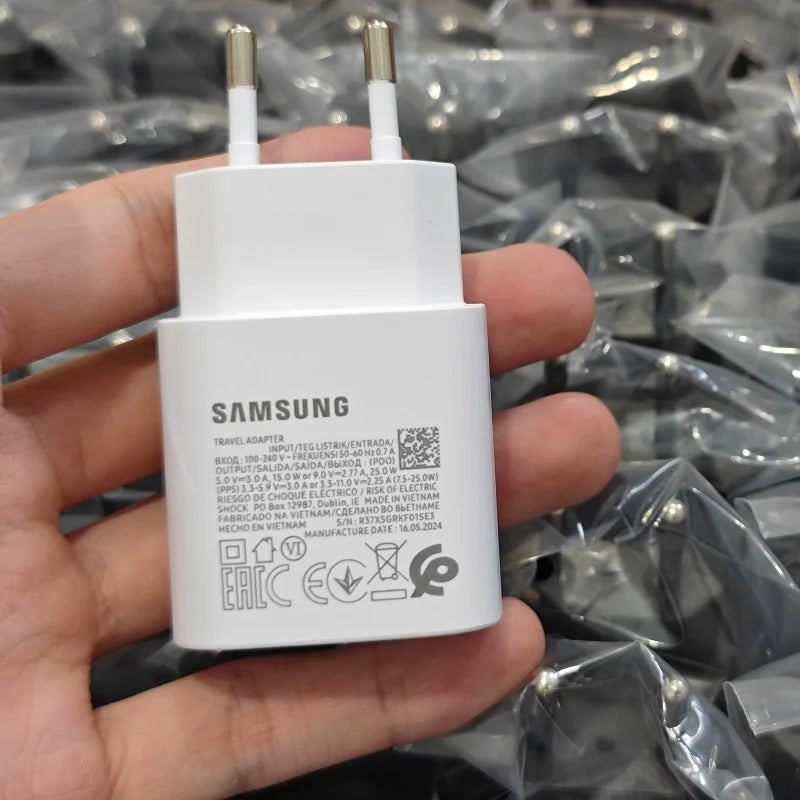 SAMSUNG 25W Charger 45W Adapter PD Type C Super Fast Charging Samsung Galaxy S26 S25 S24 S23 S22 Ultra A54 A34 Power Chargeur EU