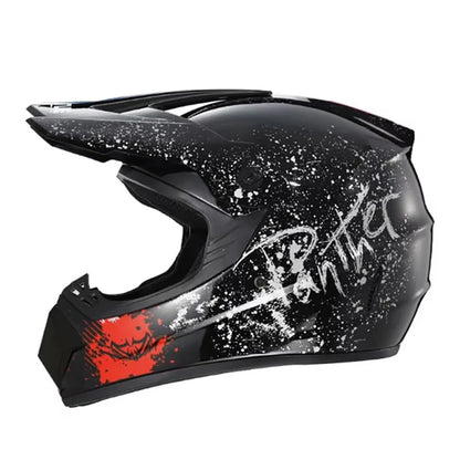 Motocross and Off-Road Helmet Set - Extreme Youth Challenge Full Helmet, Goggles, Gloves, and Protective Gear