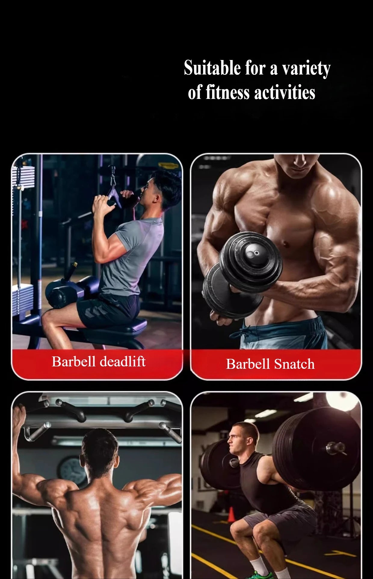 1PC Weight Lifting Hook Grips with Wrist Wraps Gym Hand-Bar Wrist Strap  Fitness Hook Weight Strap Pull-Ups Power Lift Gloves