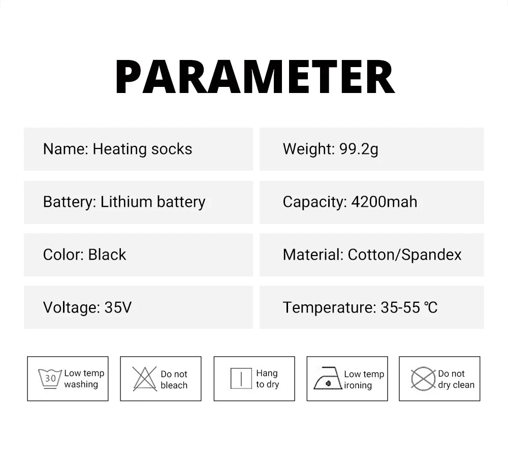 65℃ Heated Socks Winter Warm Heating Socks With Battery Case Snowmobile Electric Heated Skiing Sock Controllable Buttons outdoor