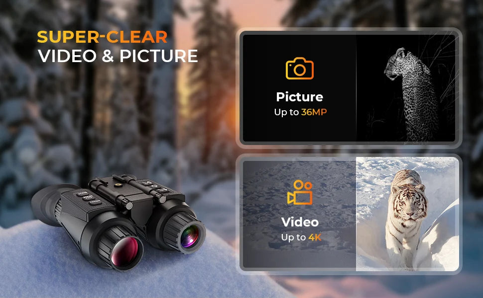 NV8000 Best 800M 4x 1080P Infrared Thermal Monocular Binoculars Hunting Night Vision Goggles Dual Screen Night Vision Dual Tube