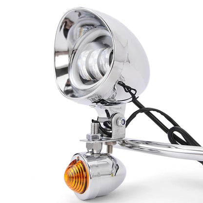 Motorcycle Headlight Spot Fog Light With Turn Signal Light Bar For Harley Cruisers Kawasaki Suzuki Honda VT VTX Shadow
