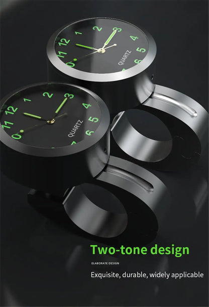 Universal Waterproof Chrome Motorcycle Bike Handlebar Mount Night Vision  Buckle Mount Quartz Watch For Motobike Bicycle