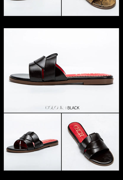 Fashionable Classic Design Women's New Slippers Outdoor Flat Bottom Beach Tourism Summer Women's Slippers