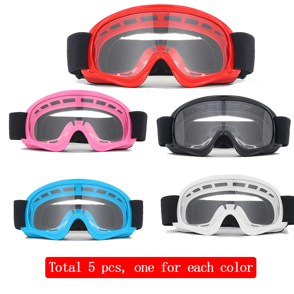 Kids Motorcycle Goggles - UV Protection Riding Glasses for Boys & Girls, Dirt Bike & ATV Windproof Eyewear