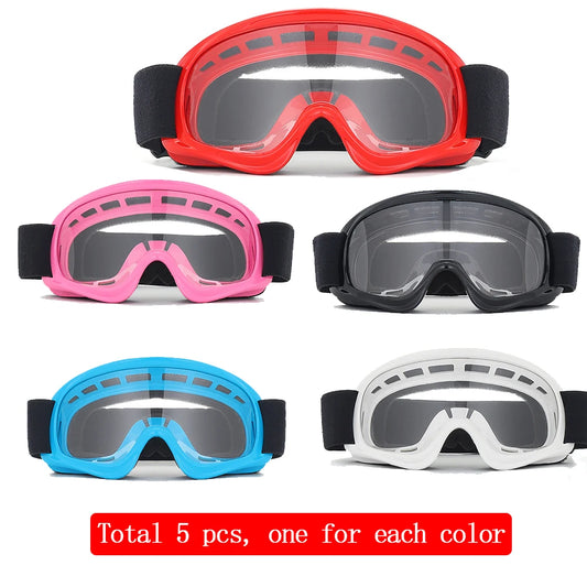 Kids Motorcycle Goggles - UV Protection Riding Glasses for Boys & Girls, Dirt Bike & ATV Windproof Eyewear