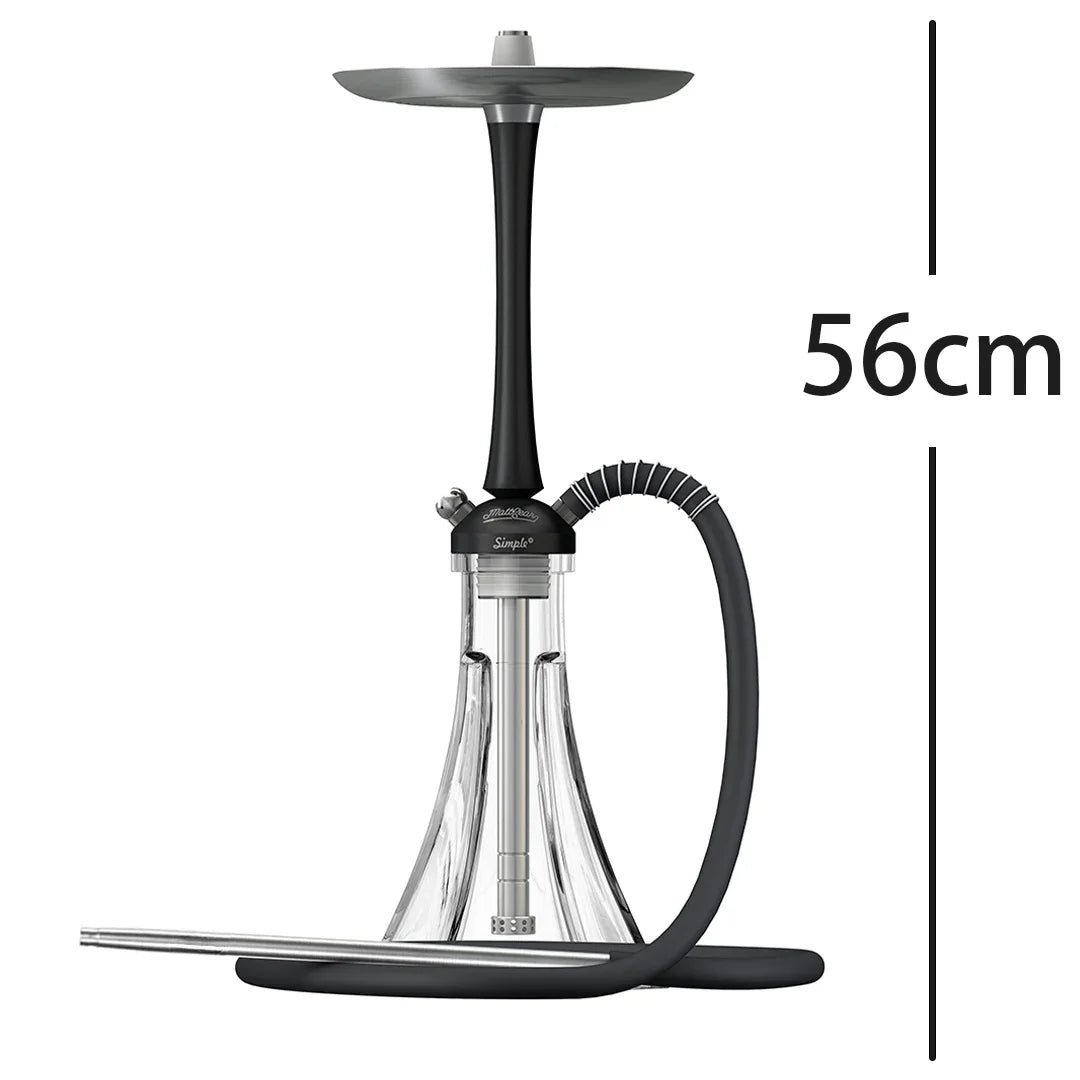 MattPear Simple Hookah Shisha Set 304 Stainless Steel 56cm single tube Large Hookah Shisha Set With Bottle