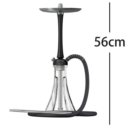 MattPear Simple Hookah Shisha Set 304 Stainless Steel 56cm single tube Large Hookah Shisha Set With Bottle