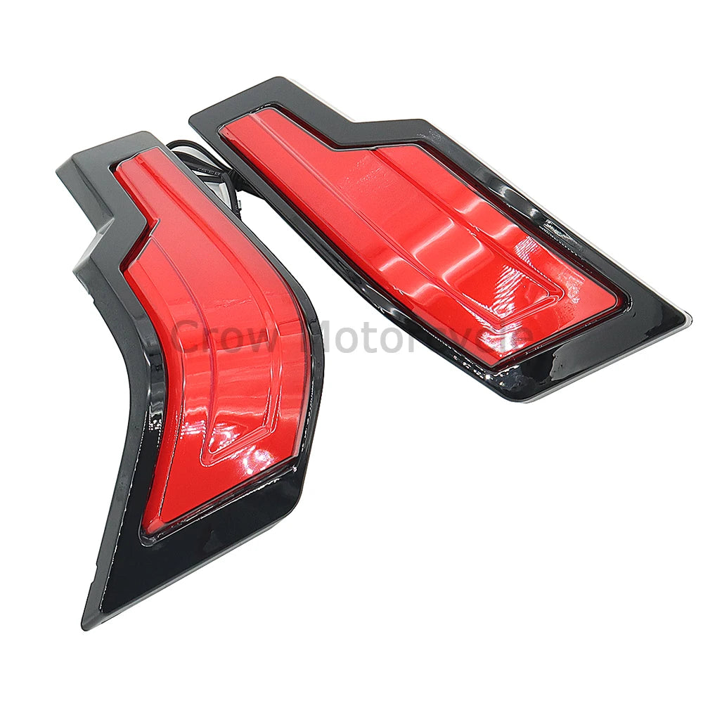 For Harley Touring Road Electra Glide Ultra Classic FLHTCU 2014+UP 2022 Motorcycle LED Tracer Tour-Pak Lights Chrome Rear Lights