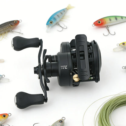 Ultralight DC Fishing Wheels Long Cast Self Charging Electric Baitcasting Reels 5+1Bearings 7.2:1 Ratio Versatile Casting Reels