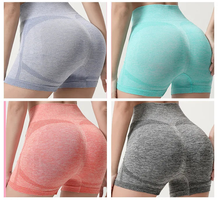 Seamless Shorts High Waisted Elastic Peach Hip Sports Yoga Pants Tight Fitting Quick Drying Fitness Pants for Women Sweatpants