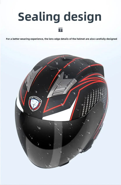 HOT DOT Approved Open Face 3/4 Motorcycle Helmet with Build-In Bluetooth Headset Earphone and Detachable Liner for honda
