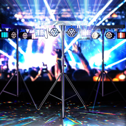 Yiflamefly 60W RGBW LED Par Lights With Bag&Bracket Combination Bracket Lights DMX Stage Light For Church Wedding Birthday Party