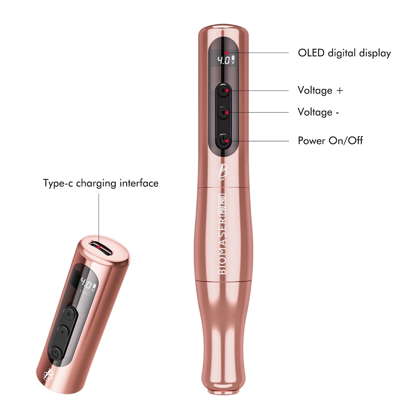 BIOMASER P90 Pro Wireless Rotary Rechargeable PMU Tattoo Machine Permanent Makeup Microblading Eyebrow Lip Eyeliner Tattoo Gun