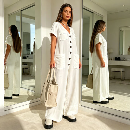Beach Jumpsuit Women Rompers Lace Long Overalls Trench Spring Summer Bodycon Y2k Party Cluwear Elegant Outfits Work Jumpsuits