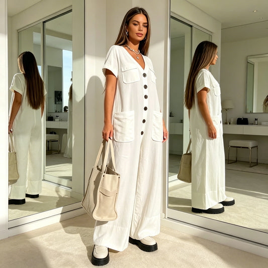 Beach Jumpsuit Women Rompers Lace Long Overalls Trench Spring Summer Bodycon Y2k Party Cluwear Elegant Outfits Work Jumpsuits