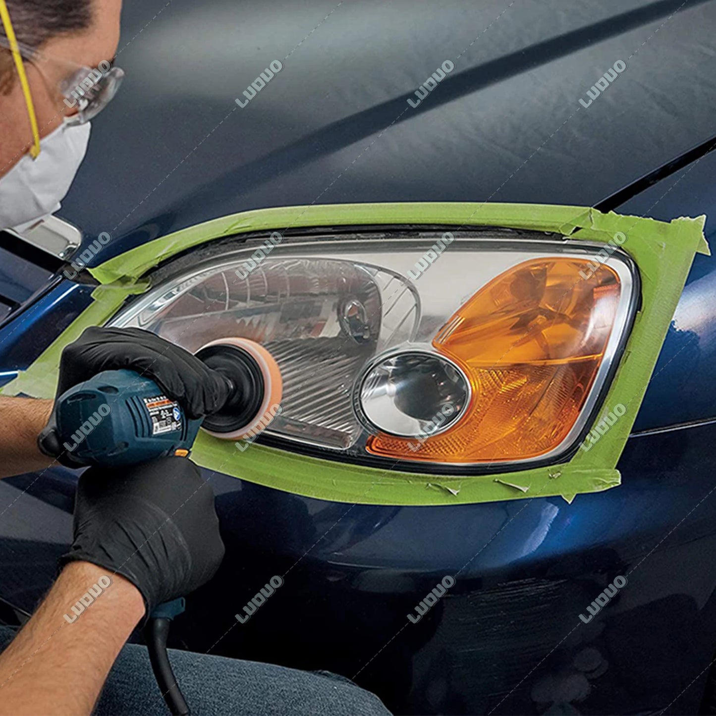 3/4/5/6 inch Car Detailing Polishing Buffing Sponge Wool Pad Headlight Restoration Sandpaper For Sanding Waxing Cleaning Washing