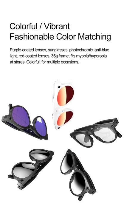 2026 New Women Sunglasses AI Shooting Glasses 4K HD 800W Pixels Camera Bluetooth Call Voice Assistant Translation Smart Glasses