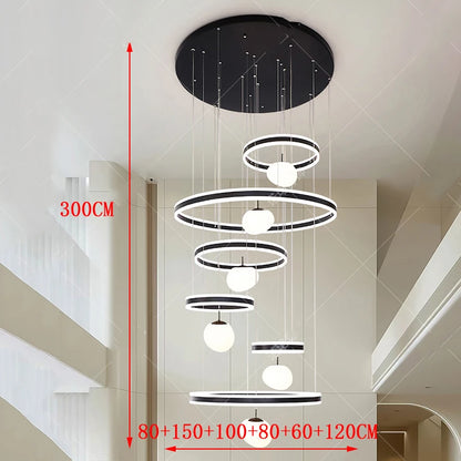 Modern Stair chandelier Pendant lights indoor lighting Ceiling lamp hanging light led Chandeliers for living room indoor lightin