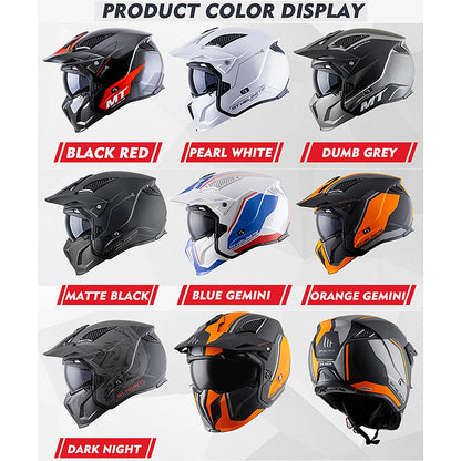 MT New Full Face Helmet Motorcycle Helmets Modular High Quality DOT ECE Approved Personality Off Road Moto Helmets Fashion