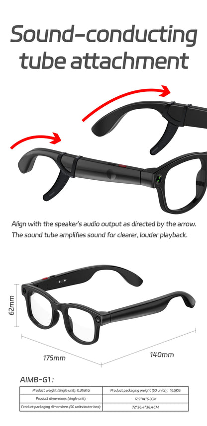 500W AI Smart Camera Sunglasses 3in1 lens ChatGPT Translation Voice Control WiFi Bluetooth HD1080P Shooting Intelligent Glasses