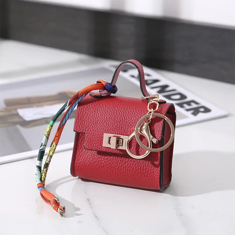 Mini Bag Pendant Small Keychain Case Bag Hanging Accessory Cute Earphone Storage Bag Pendant Keychain Bag Pendant Decoration