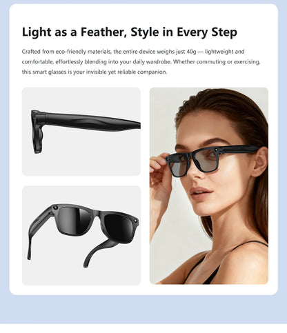 2026 AI Smart Glasses Camera Video Recording AI Photo Recognition Bluetooth Call Translation Voice Assistan Sunglasses Men Women
