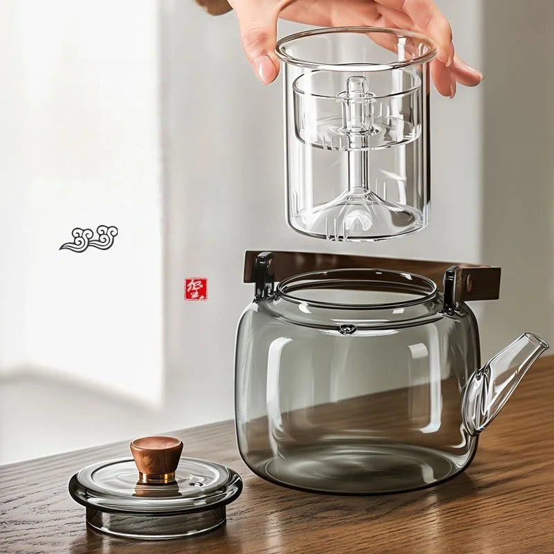 GIANXI Glass Boiling Teapot Chinese Kung Fu Tea Set High Temperature Tea Brewing Special Samovar Teapot Health Pot