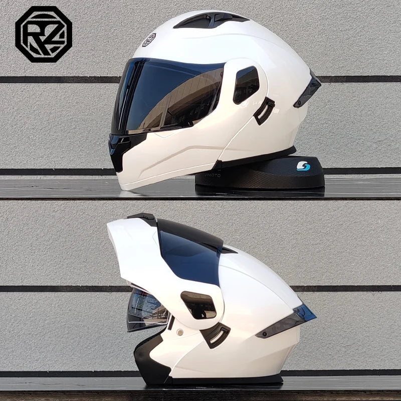 2025 professional motorcycle sports flip helmet ABS material modular dual lens full face helmet DOT certification