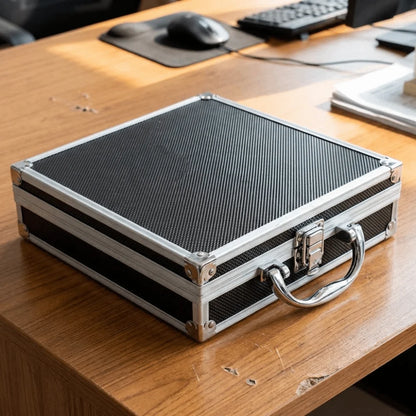 Shockproof Aluminum Alloy Tool Box Impact Resistant Wear Resistant Portable Tool Case Large Capacity Handheld Safety Briefcase