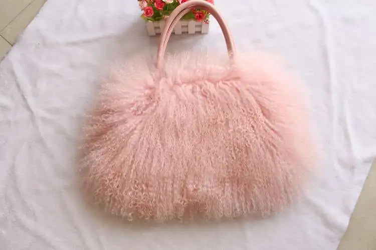 Wool Bag Cute And Versatile Winter Handbag Wool Large Capacity Woman Bags Relaxed Texture Furry Women Fashion Tote Shoulder Bag