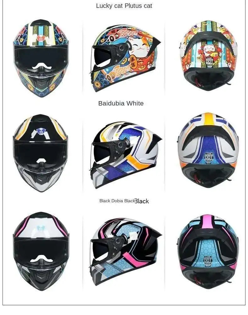 dual-lens Motocross helmet Professional racing dual lens safety helmet, off-road motorcycle full face protector, approved by DOT